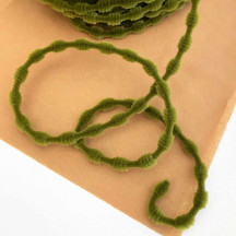 Tiny 3/8" Bump Chenille for Retro Crafts in Olive Green ~ 1 yd.